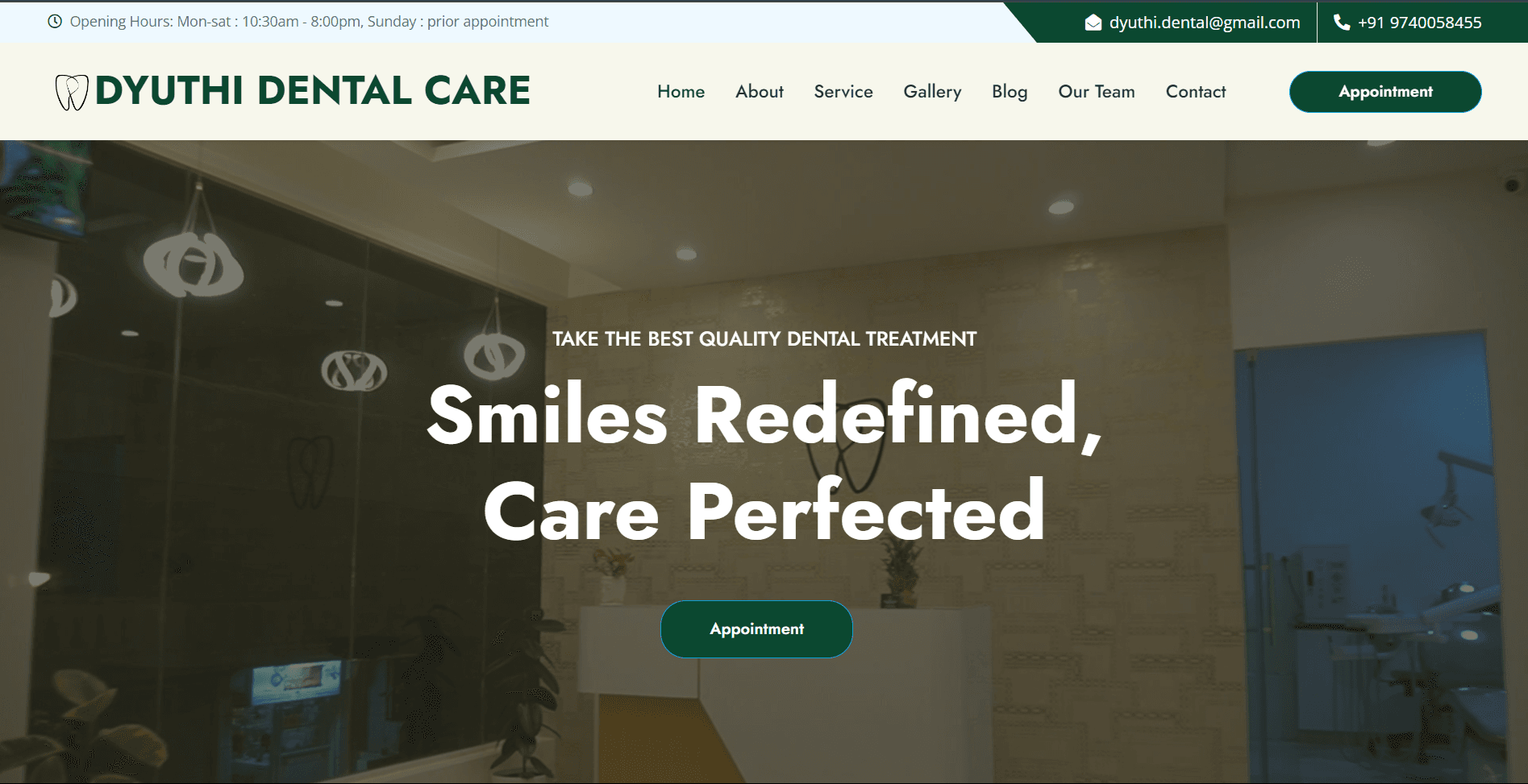 Landing Page and Blog - dyuthidentalcare.com